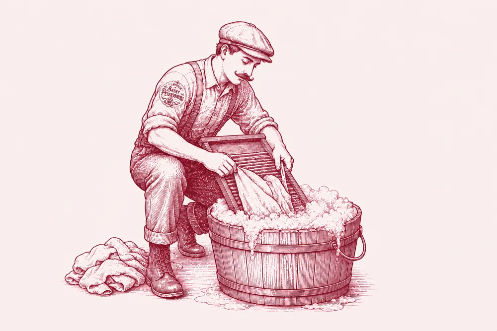 Lavage du linge de maison en machine avec des produits biologiques et doux